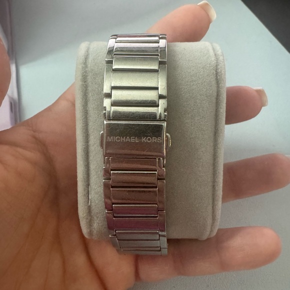 Michael Kors Silver Watch with Gold Accents